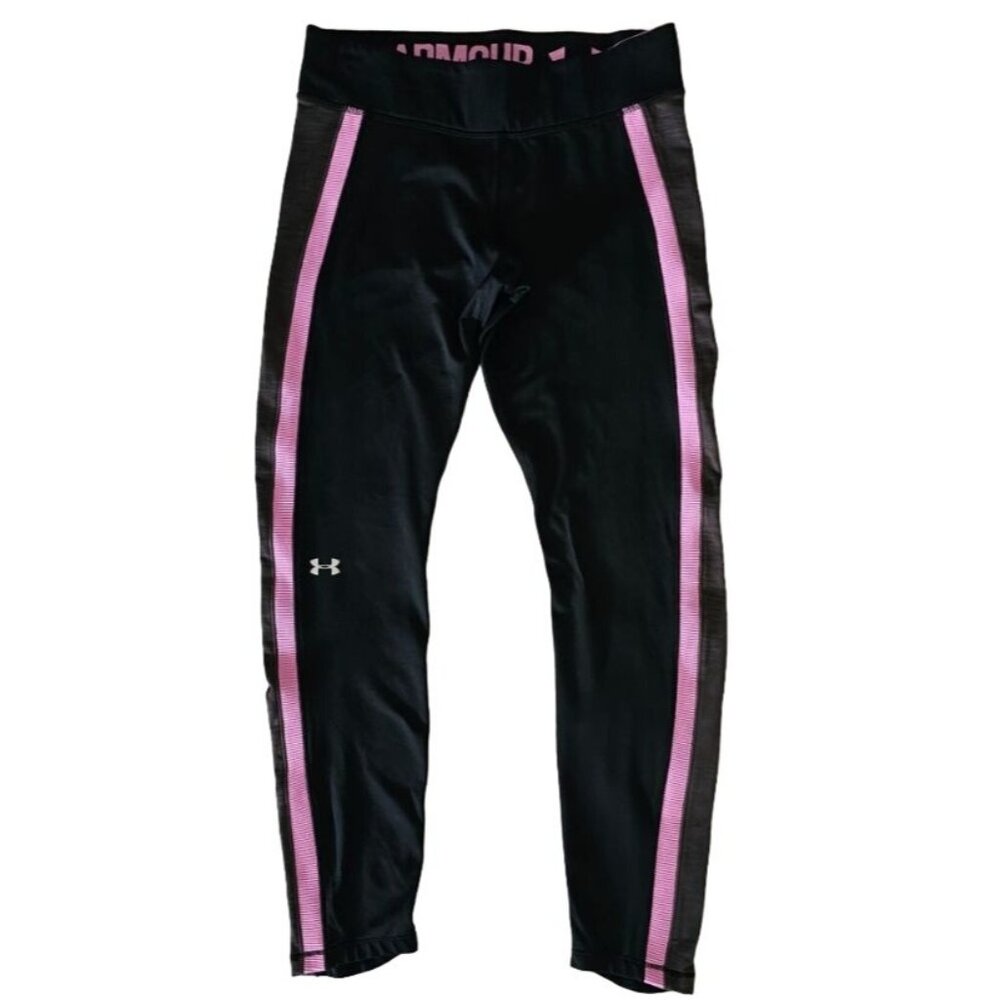 Under Armour Women's Activewear Black Pink Compression Leggings Size XS - Picture 2 of 13